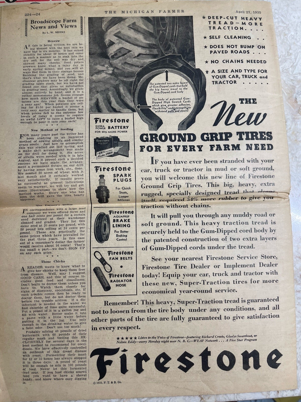 3 Vintage 1935 Michigan Farmer Papers Detroit Livestock Planting Recipes Fruit