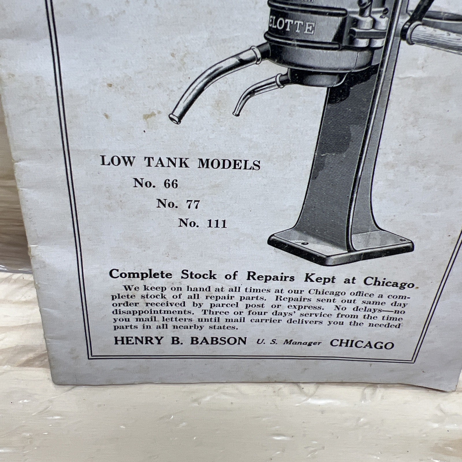Melotte Cream Separator Working Instructions Parts Low Tank Models 66 77 111