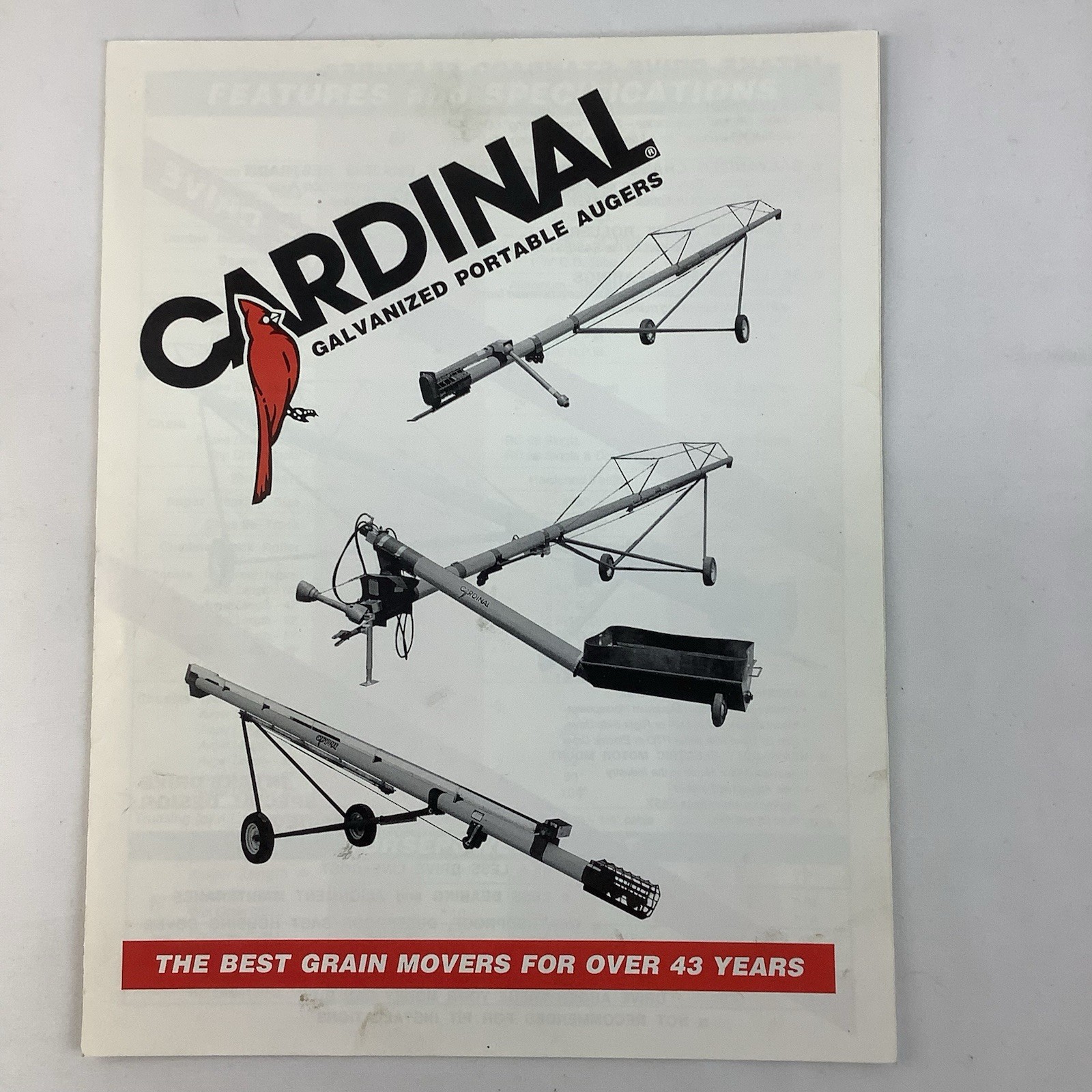 Cardinal Manufacturing Indiana Brochures 1990 Farm Equipment Portable Augers