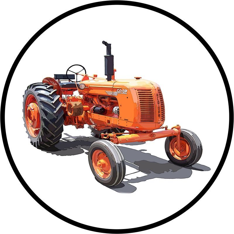Co Op Model E-4 Tractor NEW Metal Sign 28&Prime; Dia. Round AMERICAN STEEL