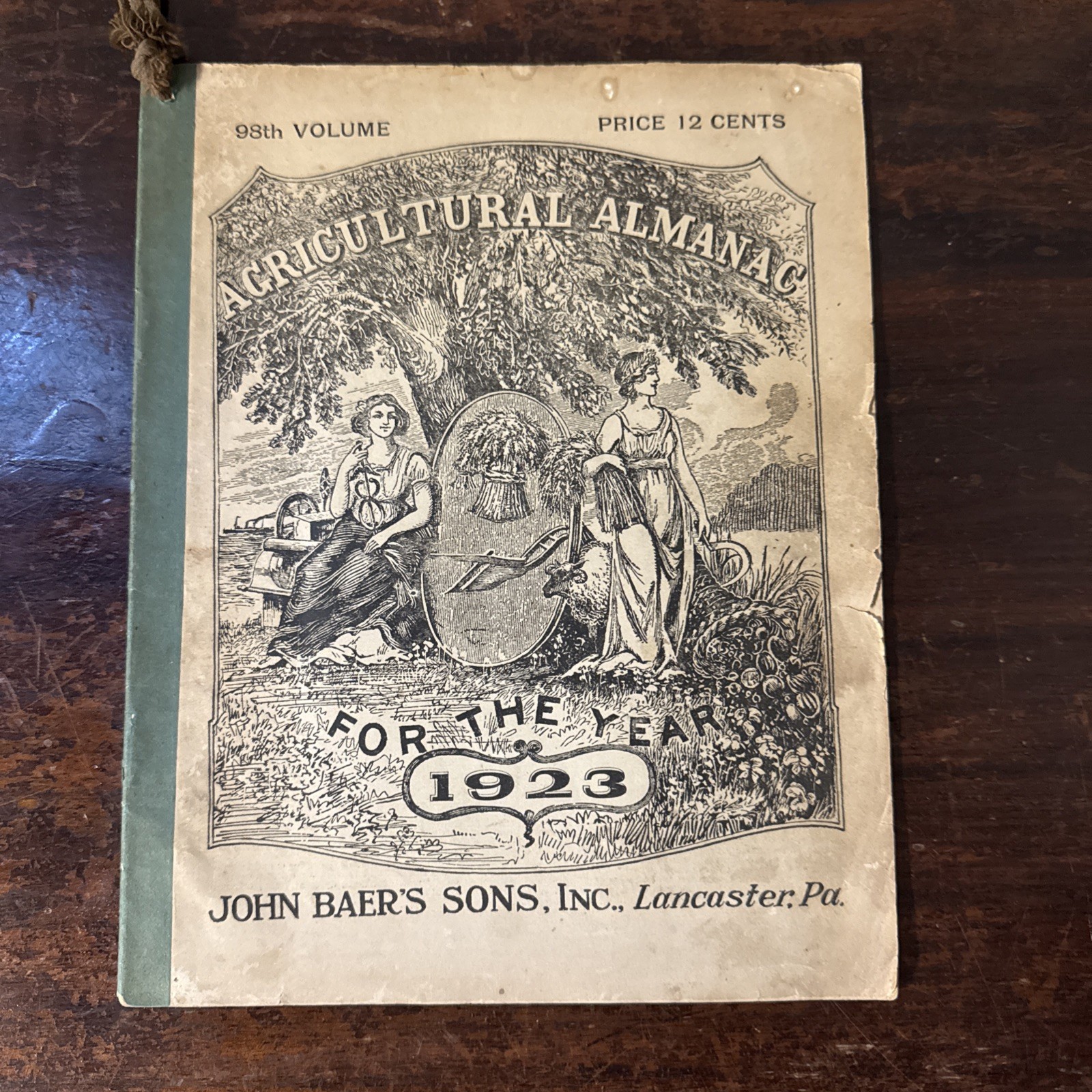 Vintage John Baer&rsquo;s Agricultural Almanacs dated 1919, 1923 & 1929 Lancaster PA
