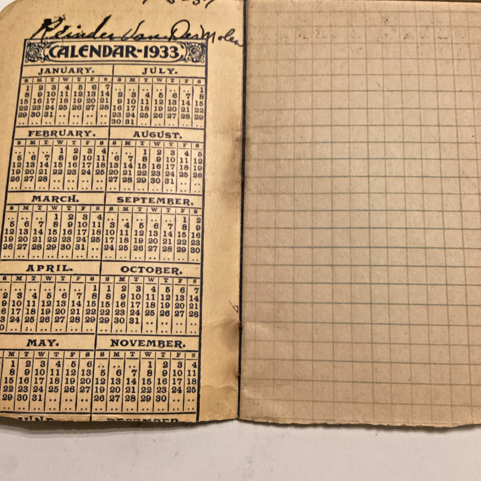 1933-34 ARMOUR FERTILIZER WORKS NOTEBOOK