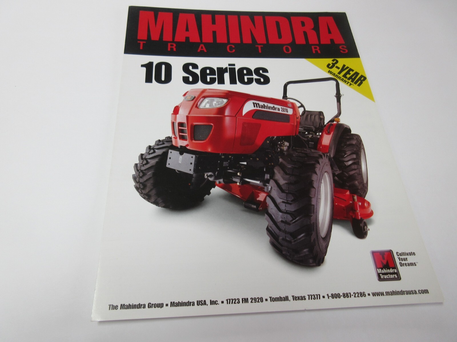 Mahindra 10 Series Tractor Brochure 4 Page
