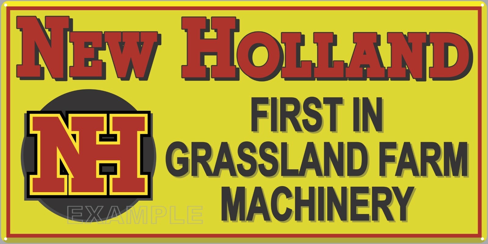 NEW HOLLAND TRACTOR DEALER SALES VINTAGE OLD SIGN REMAKE ALUMINUM SIZE OPTIONS