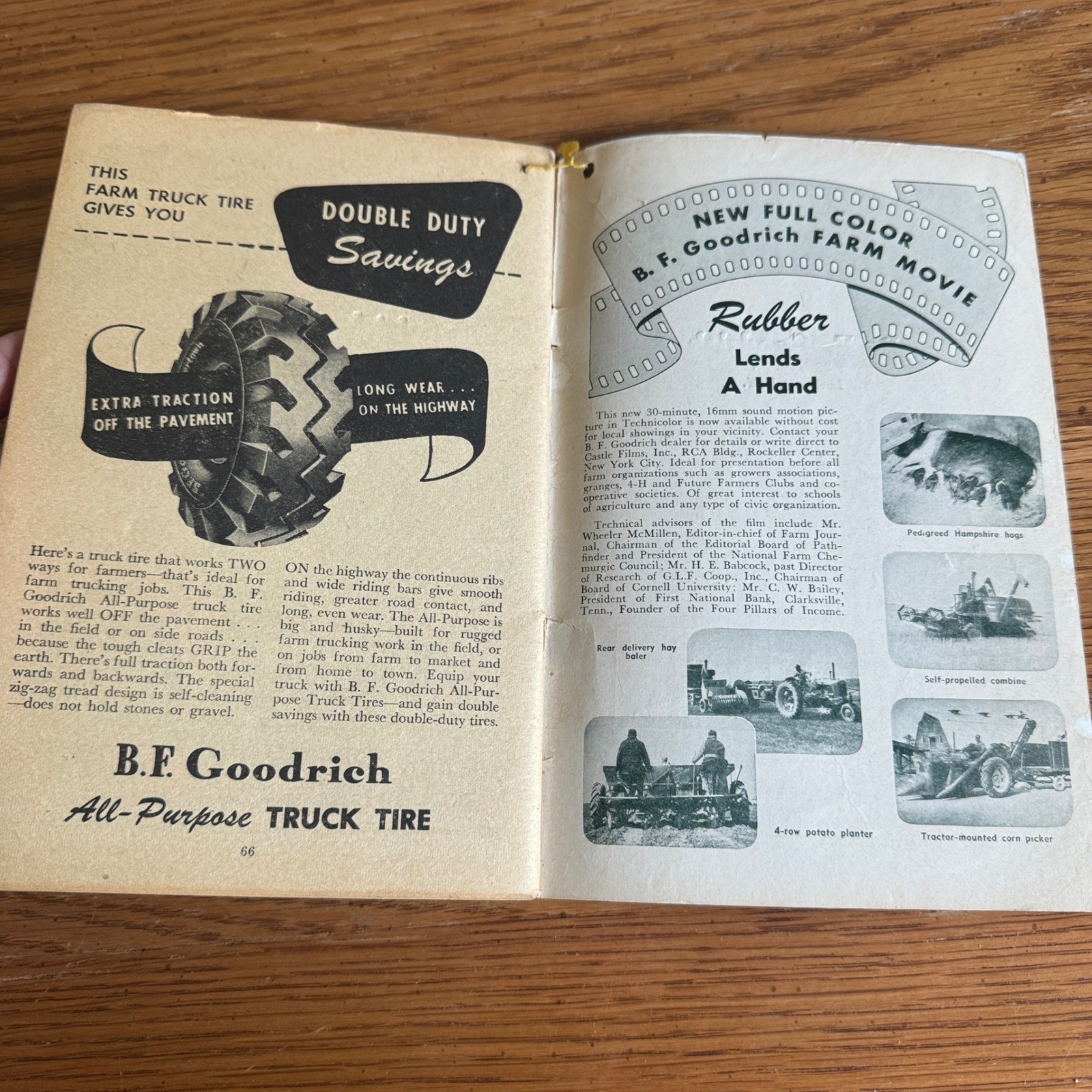 1947 BF Goodrich Farmers Handbook and Almanac Vintage Agriculture Advertising