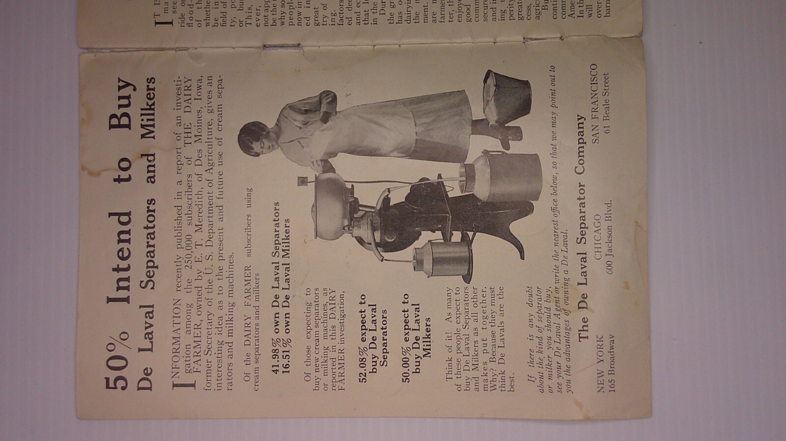 Delayal Dairyman Brochure No. 4 1926 agent Charles Fehr Spring Valley Ill. 8D