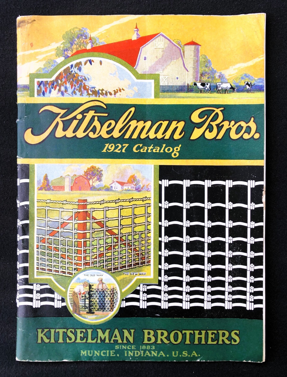 KITSELMAN BROS 1927 CATALOG MUNCIE IND FARM FENCING W ENVELOPE & ORDER BLANK