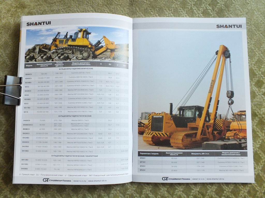 SHANTUI Trucks Bulldozer Excavator Graider Construction Equipment Brochure 2025