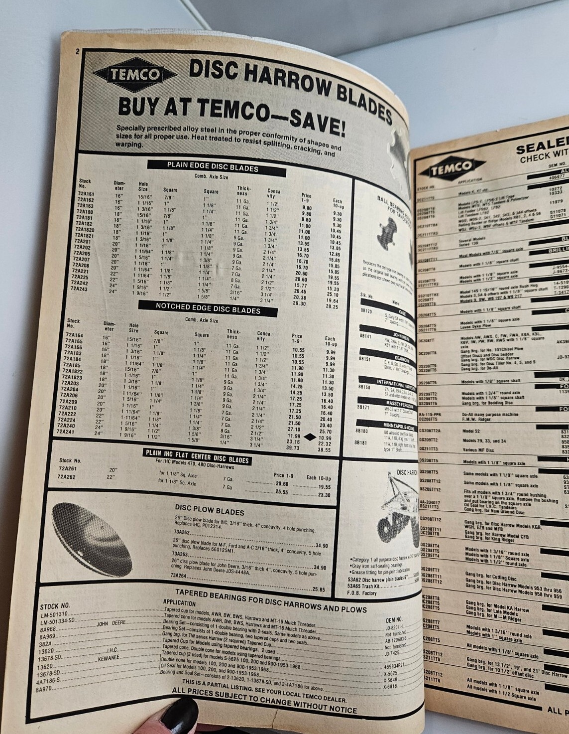 1982 Temco Tractor Parts Catalog Brusnahans
