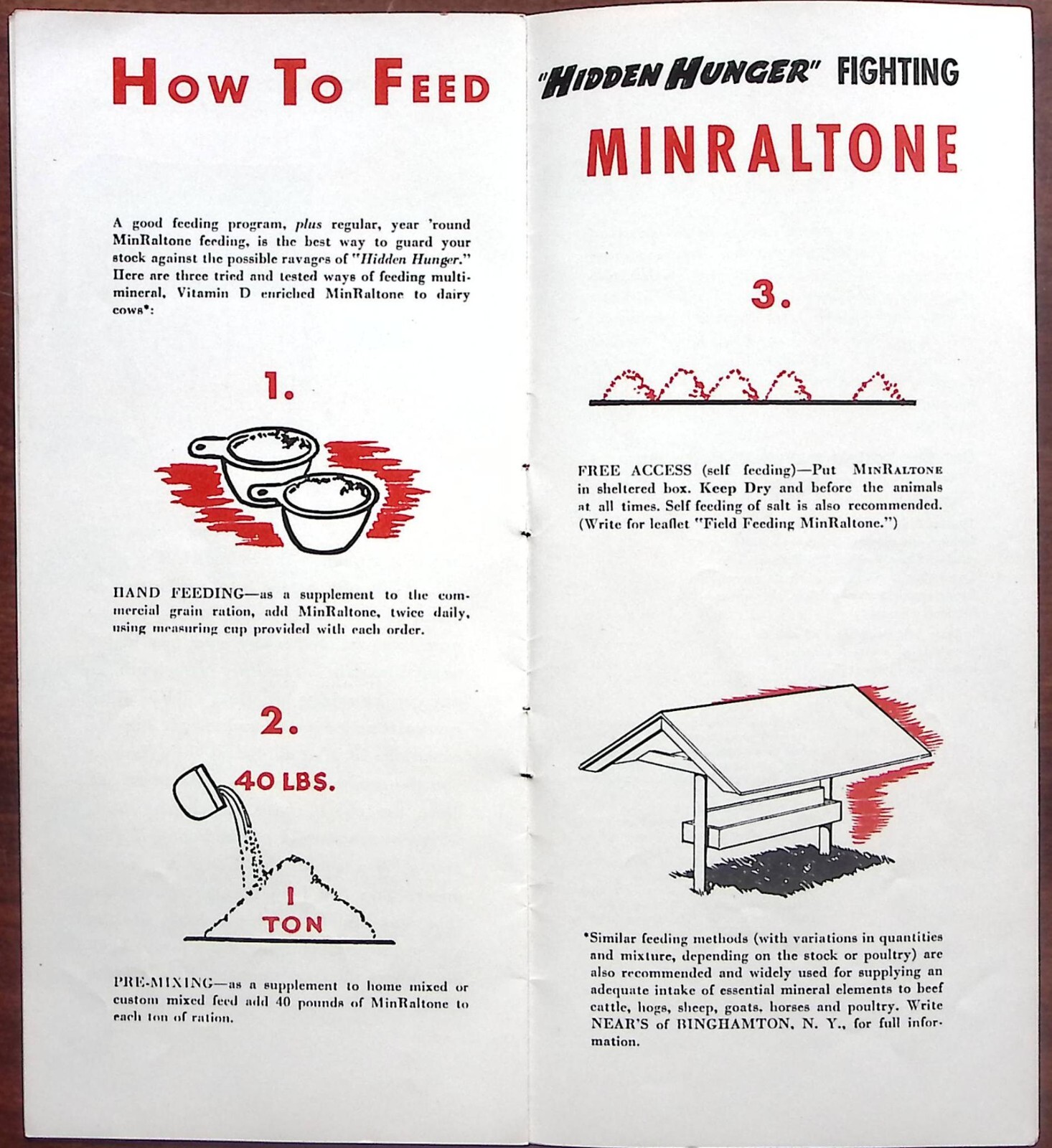 1940s HIDDEN HUNGER HOW TO PROTECT YOUR LIVESTOCK ADVERTISING FLYER Z6544