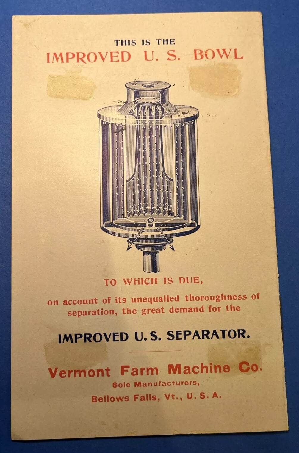 Vintage US Separator Cream Interesting Experiences Testimonial Book Advertising