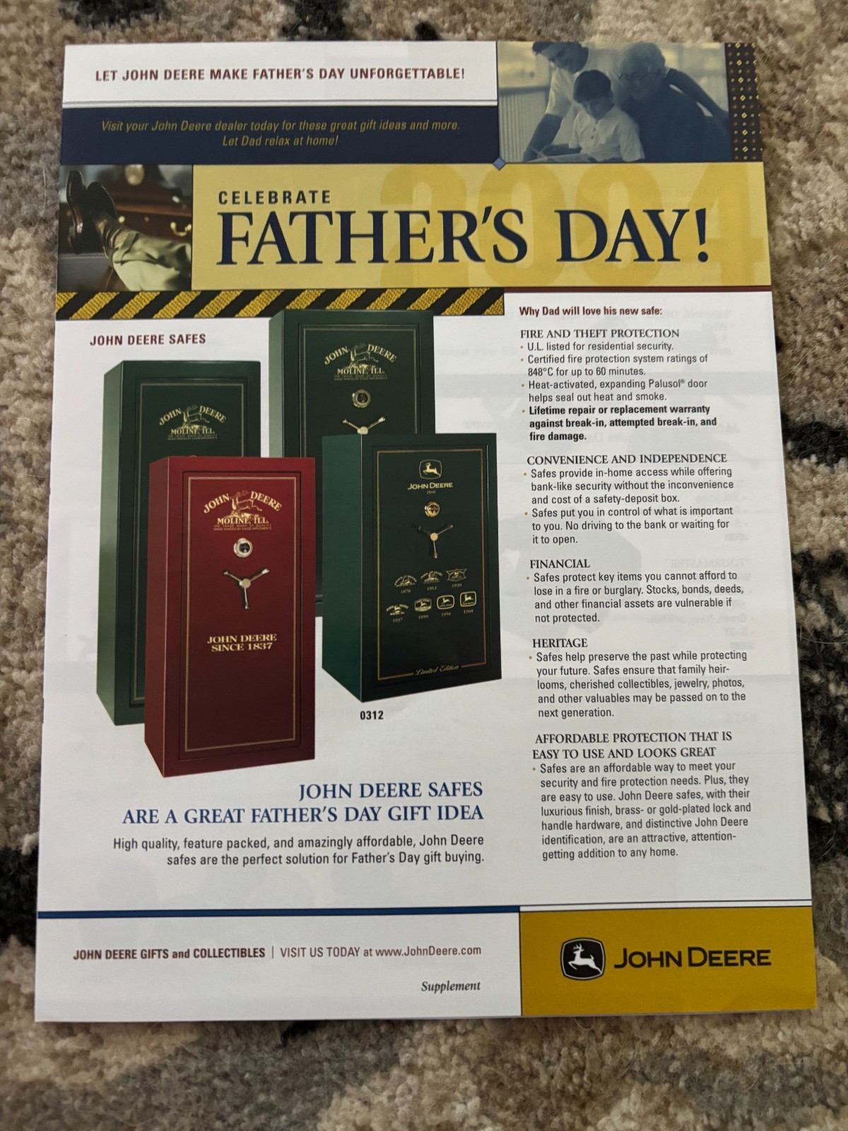 John Deere Safes For 2004 Brochure FCCA25