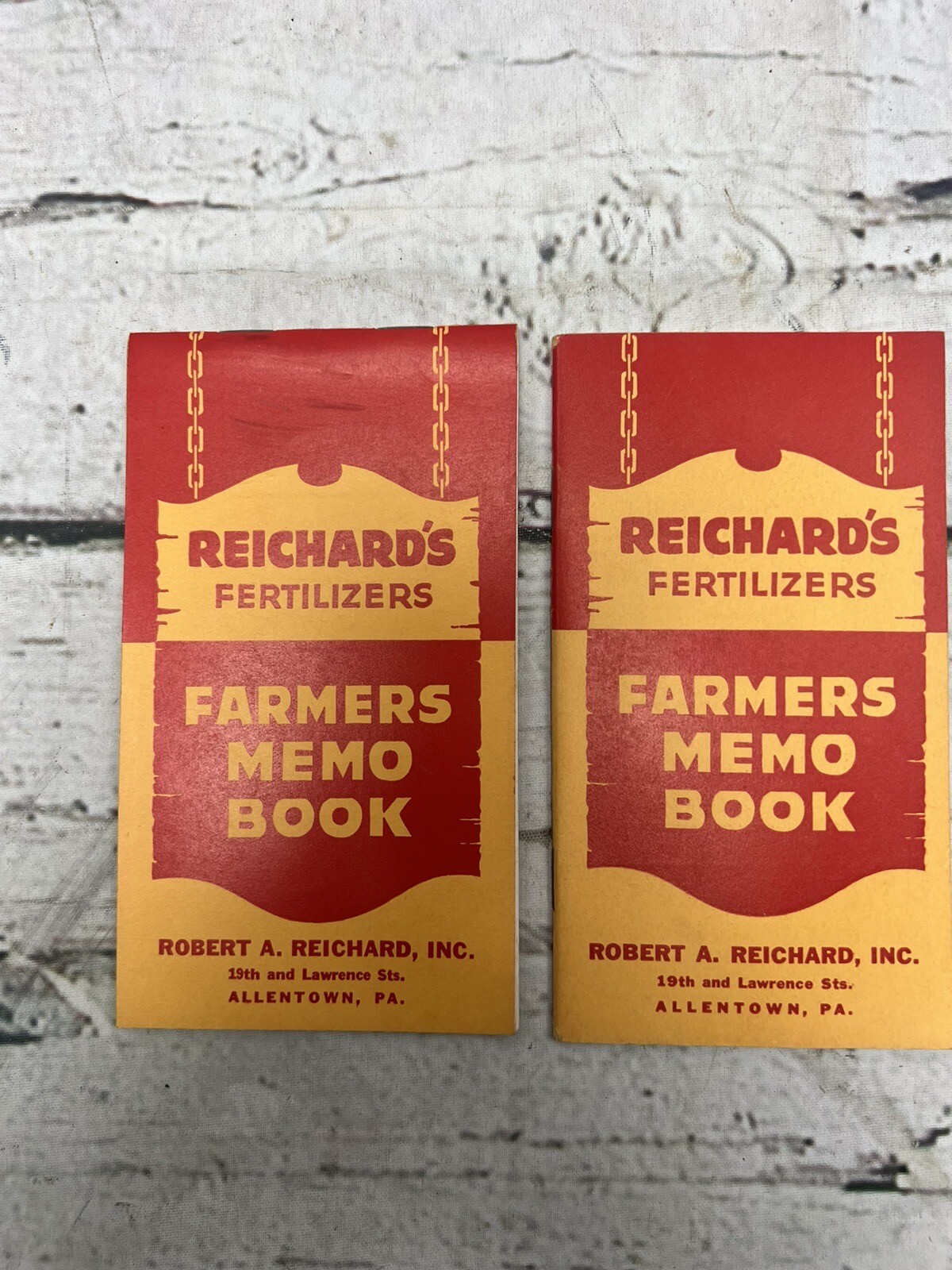VTG Reichard&rsquo;s Fertilizers Farmers Memo Book Robert Reichard Inc Allentown PA