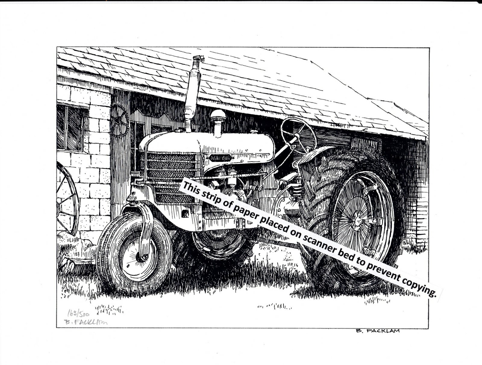 Silverking (Silver King) Farm Tractor ~ Pen & Ink Print