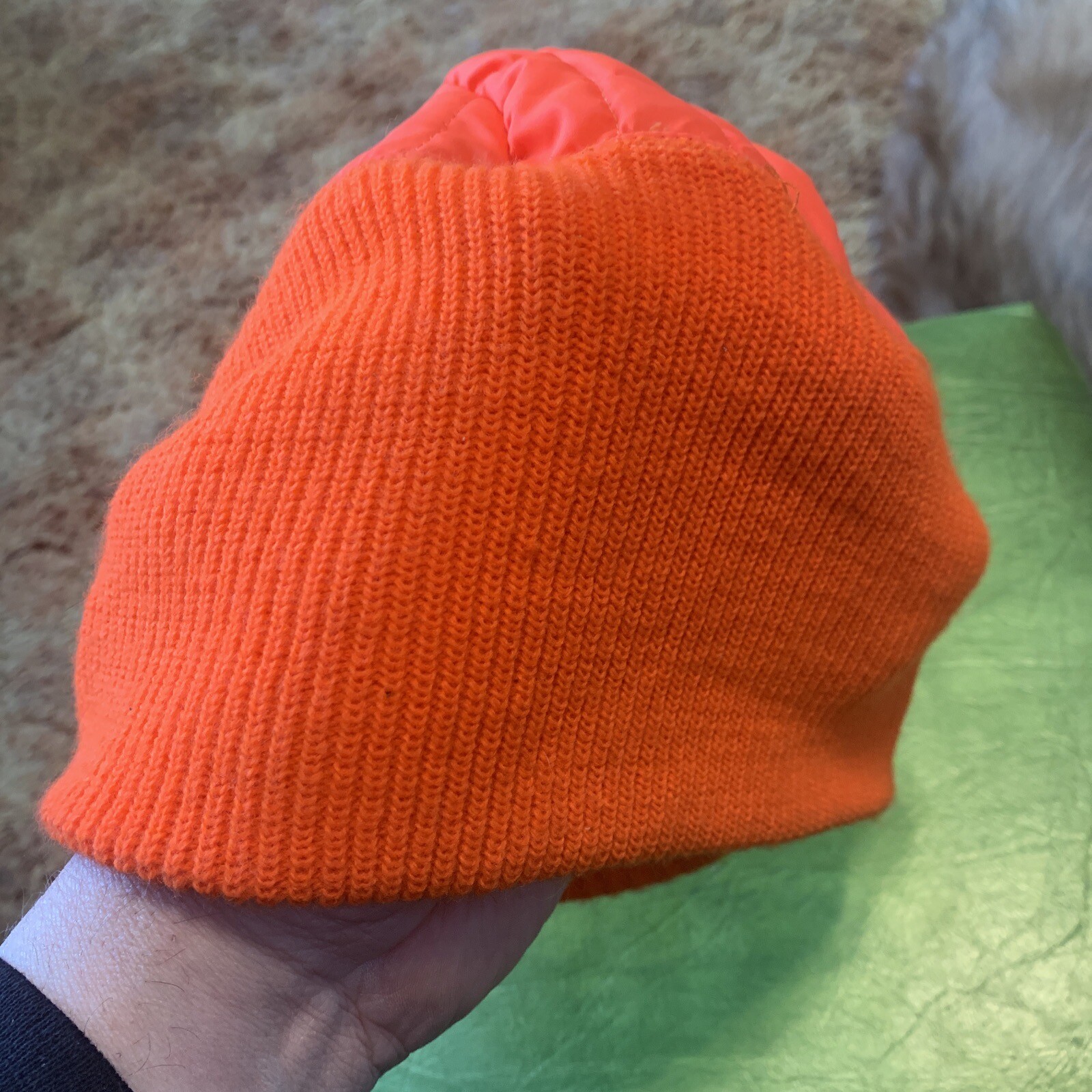 Vintage MIDLAND Coop Feed Ration Lined Insulated Cuffed Hunting Hat Farm Tractor