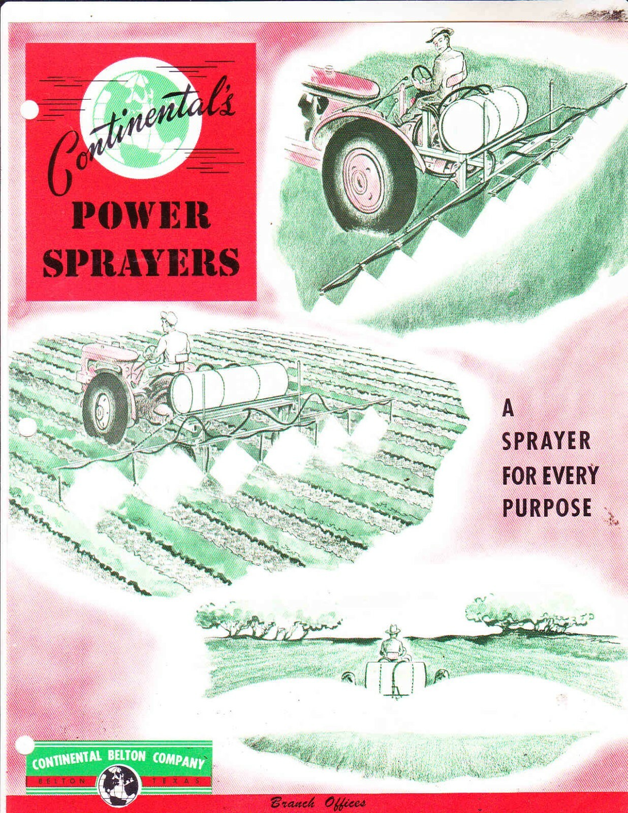 CONTINENTAL POWER SPRYERS—— FARM EQUIPMENT AD–1958