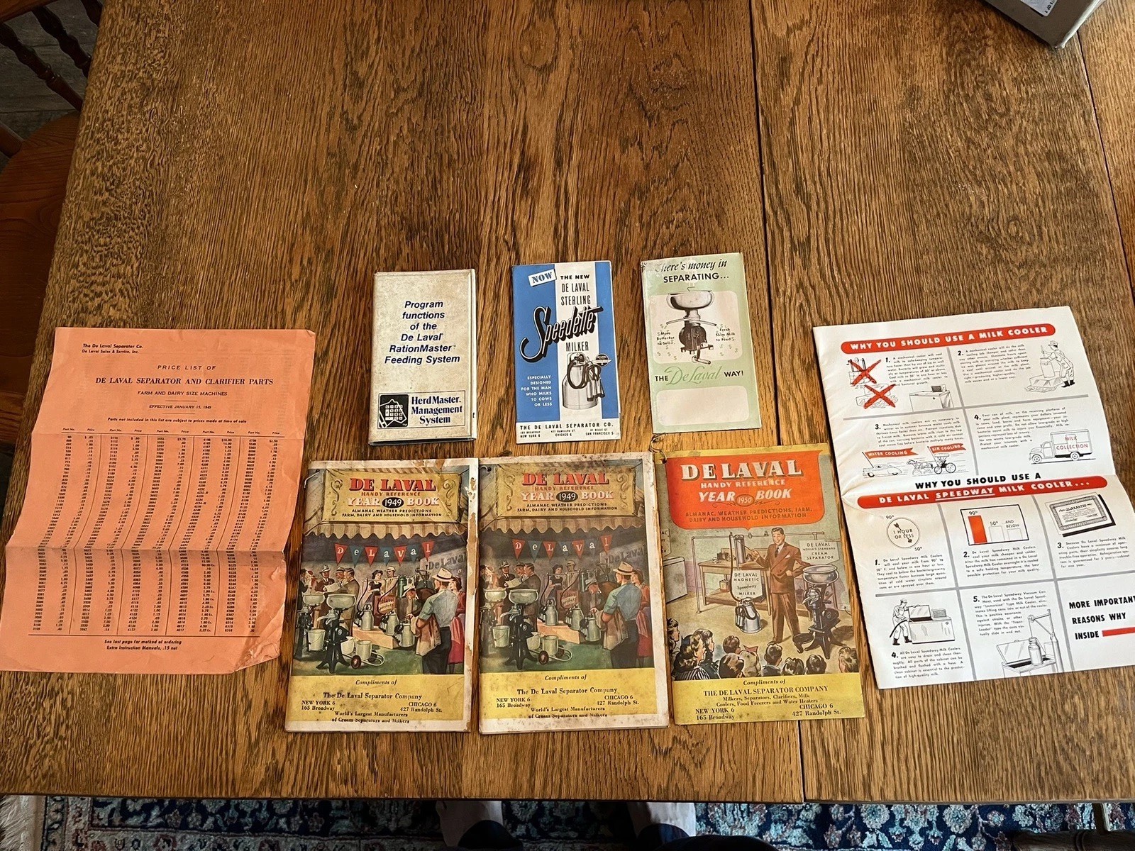 Vintage Delaval Advertising Ephemera Advertising Items Inc. 1949/50 Year Books