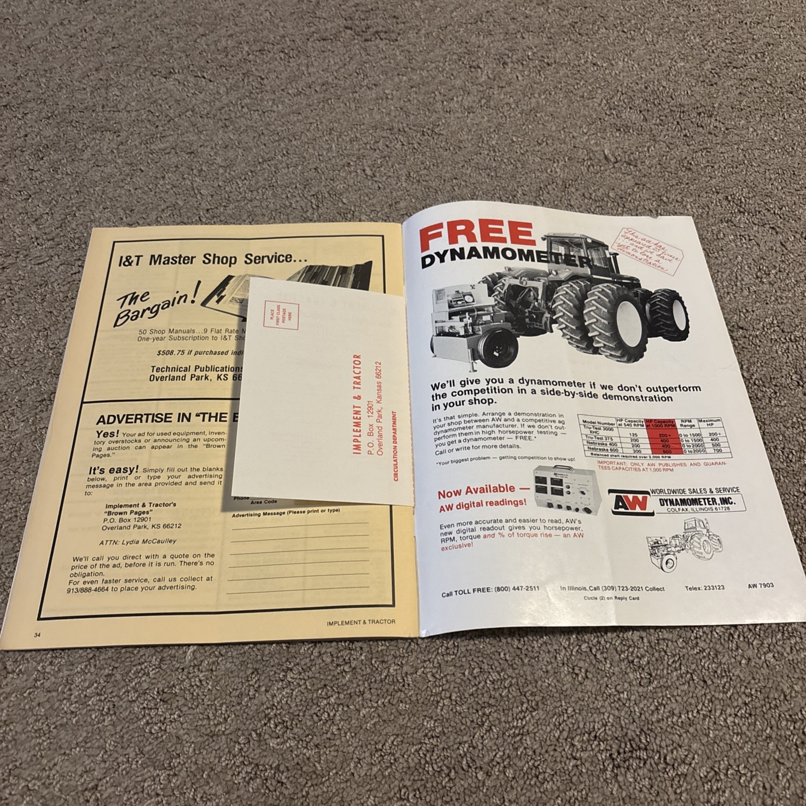 Implement & Tractor Magazine August 21, 1981 Farming Agriculture Vintage Ads J