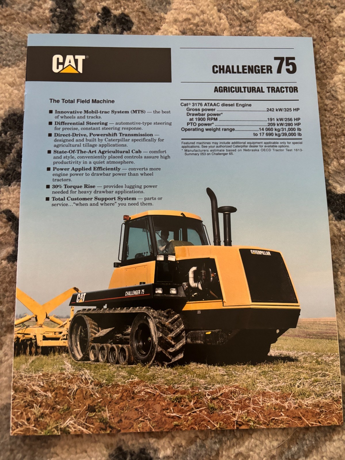 Caterpillar CAT 75 Challenger Tractor Brochure FCCA25