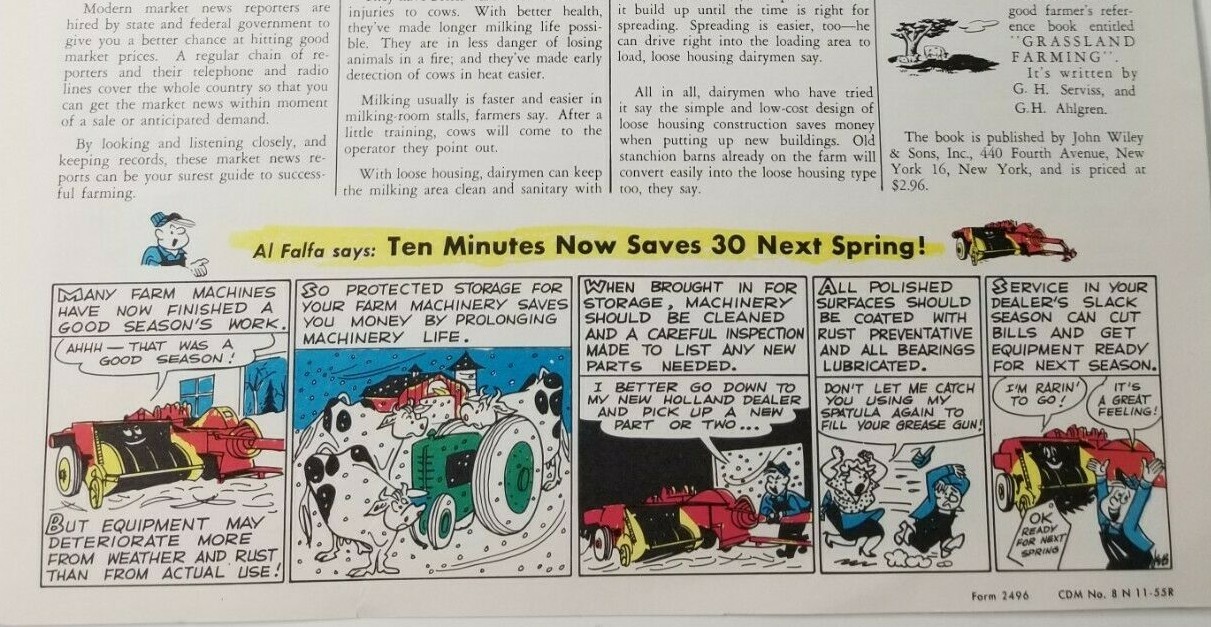 Farming Newsletter Lefler&rsquo;s Limited News Woodstock New Holland Machine 1955 E2G