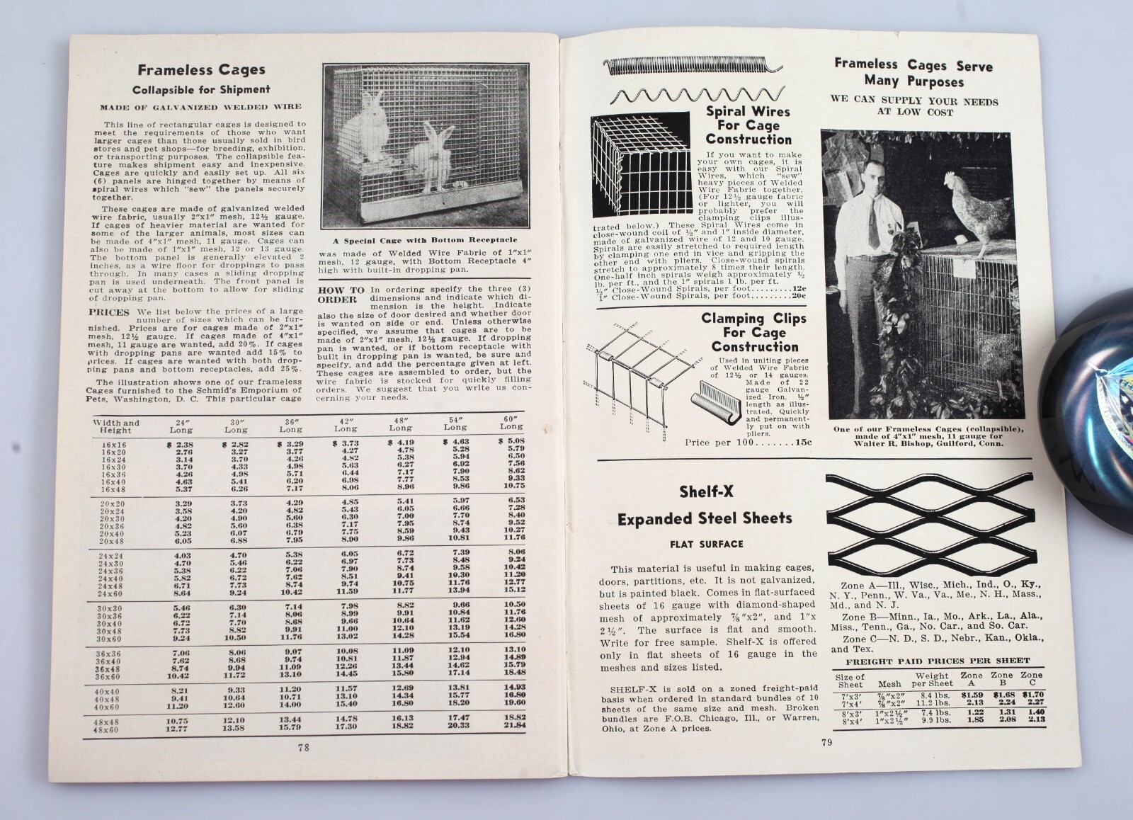 Vintage 1939 Bussey&rsquo;s Book of Materials for Bird and Animal Pens Cages Catalog
