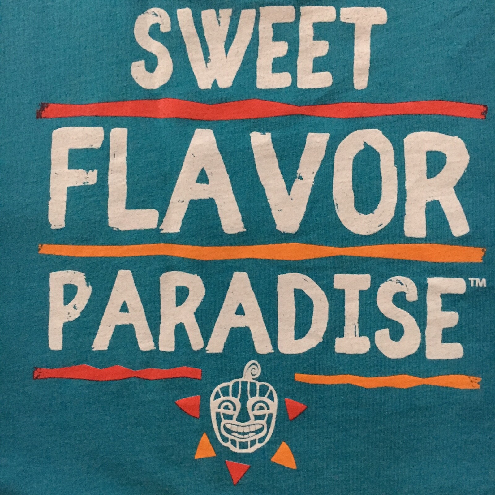 two sided SUNSET ALOHA t-shirt – GREENHOUSE PRODUCE flavor paradise – NEW – (L)