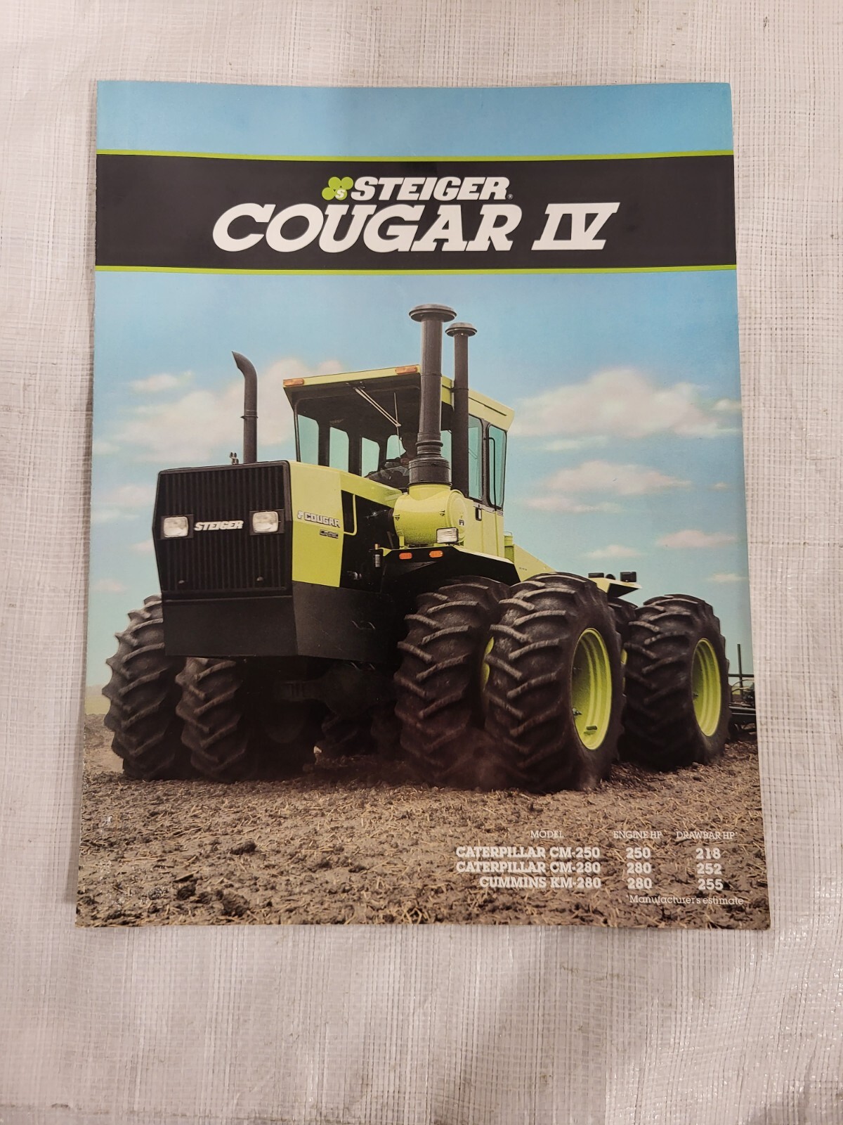 Original Steiger Cougar IV Tractor Brochure