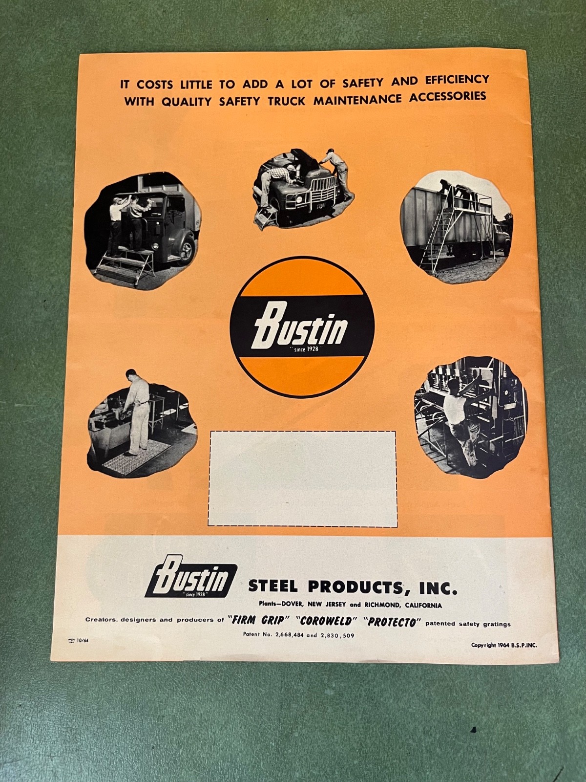Original 1964 Bustin Safety Grates 7 Grill Guards Sales Brochure