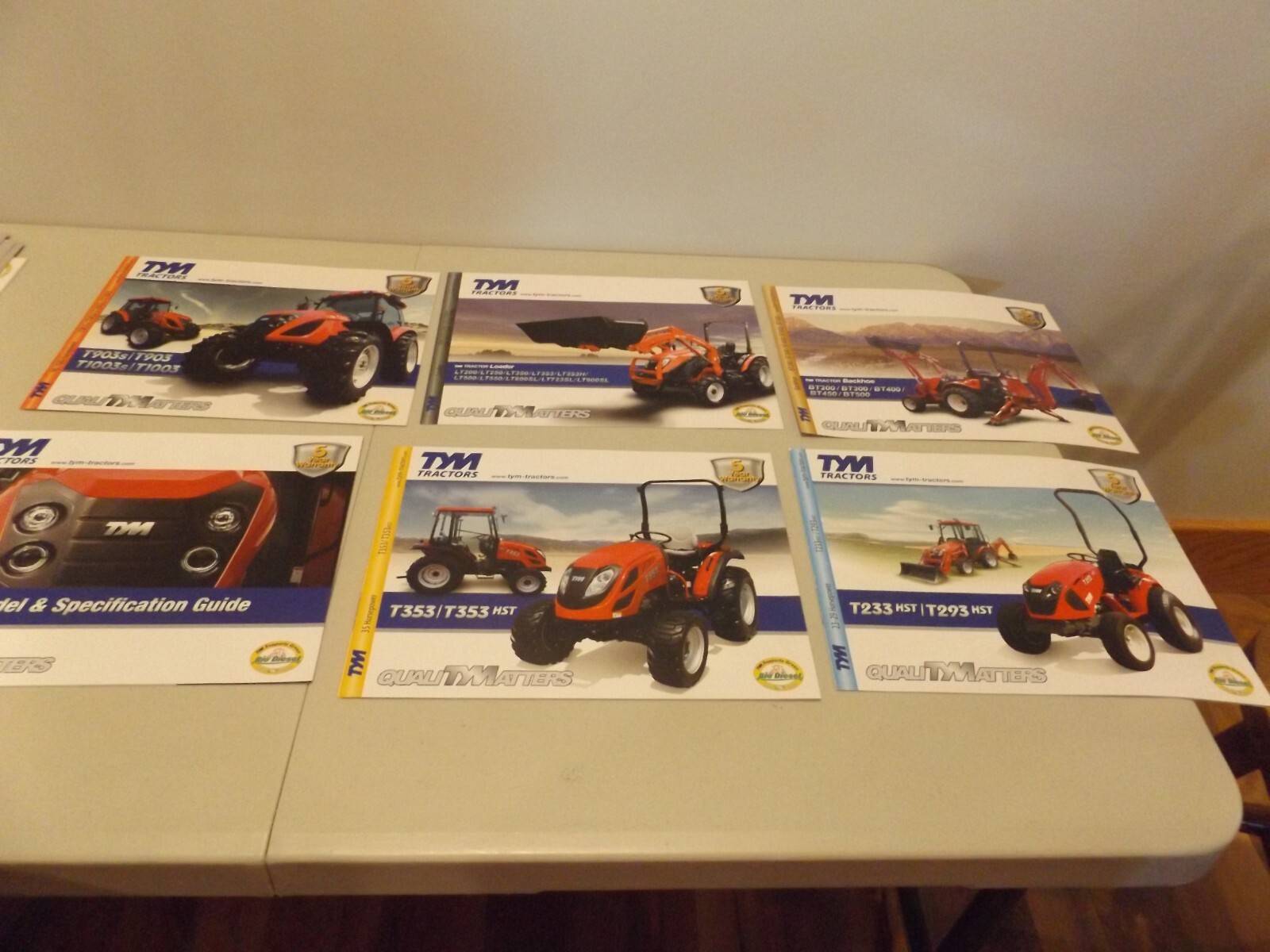 6-pc. TYM SERIES TRACTORS 23 to 100 HP, 2009-2013