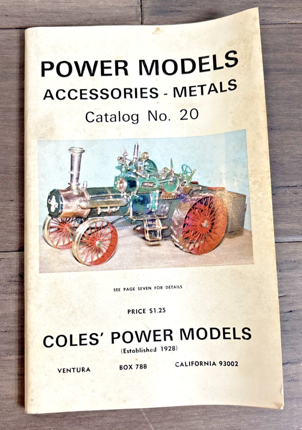 Coles Power Models Catalog No 20 Model Engineering Steam Engine Parts 1966