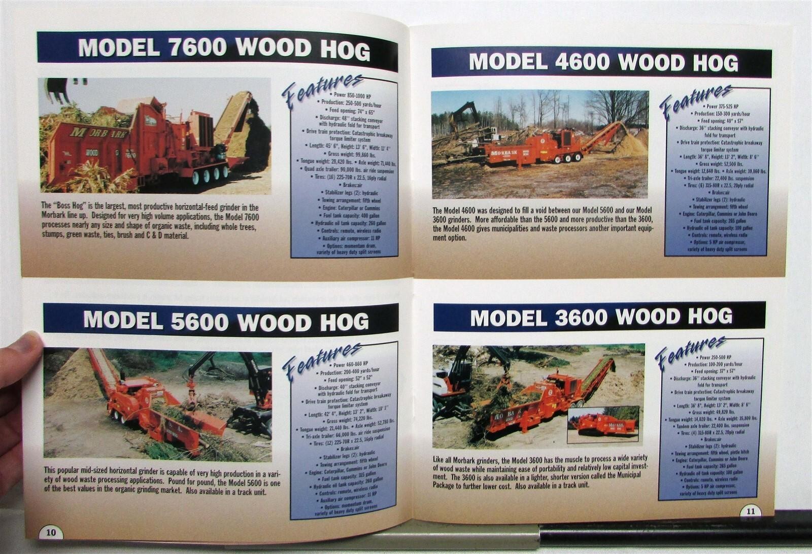 2000s Morbark Recycling Forestry Sawmill Specs Construction Product Guide