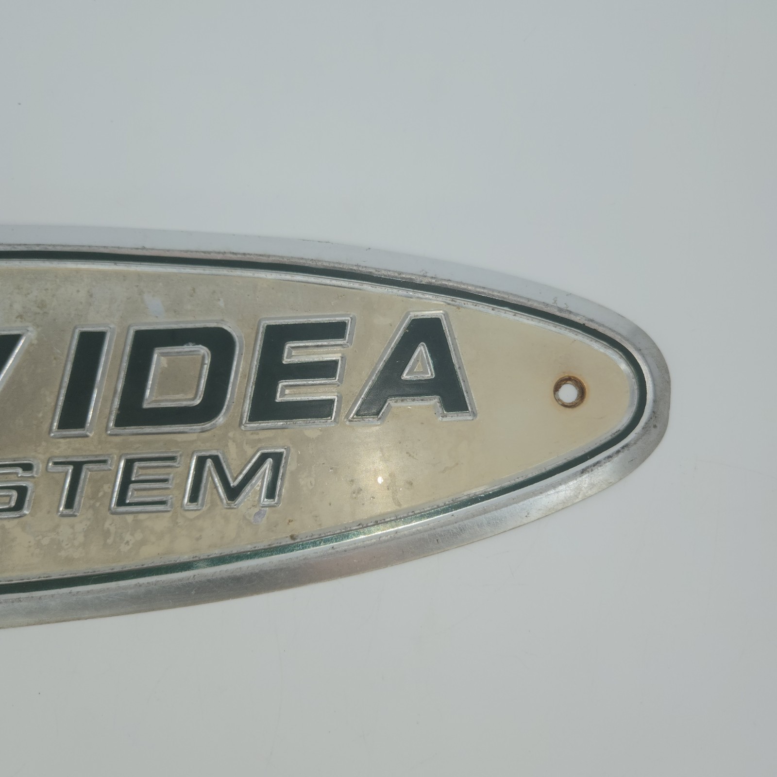 Vintage AVCO New Idea Tractor Emblem Badge Farm Equipment Sign Metal Plate Tag
