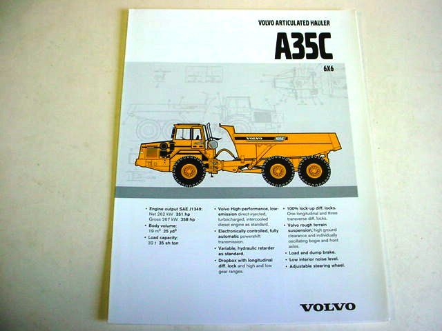 Volvo A35C Articulated Hauler 6×6 Truck Brochure