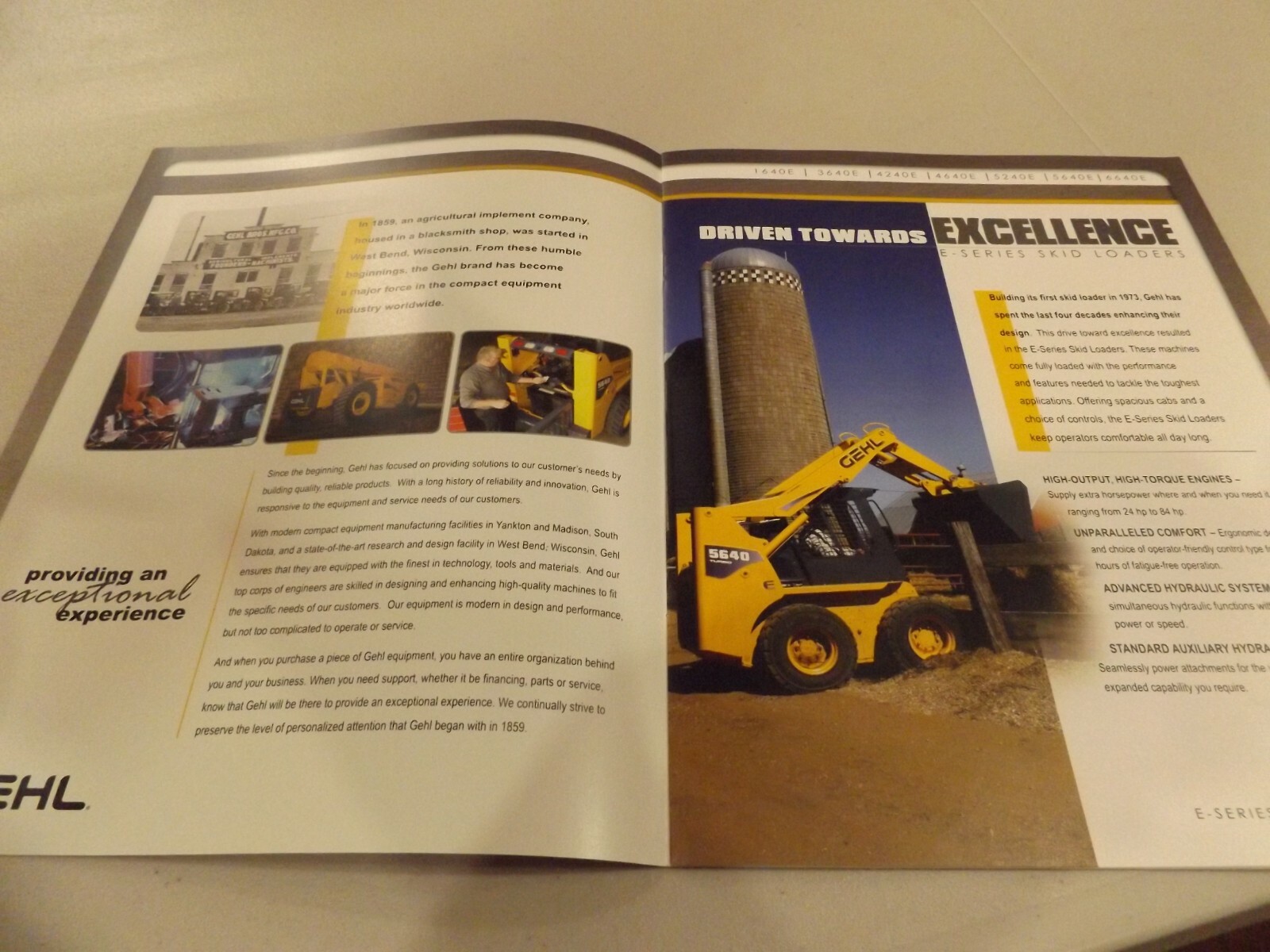 GEHL E-SERIES SKID LOADERS, 1640E,3640E, 4240E, ETC. LITERATURE # ELS-15M 2011