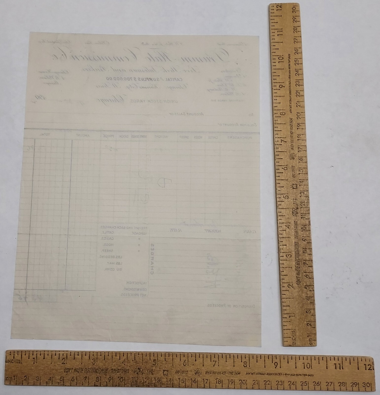 1902 Drumm-Flato Commission Co – Live Stock Salesmen a – RECEIPT – listing #7448