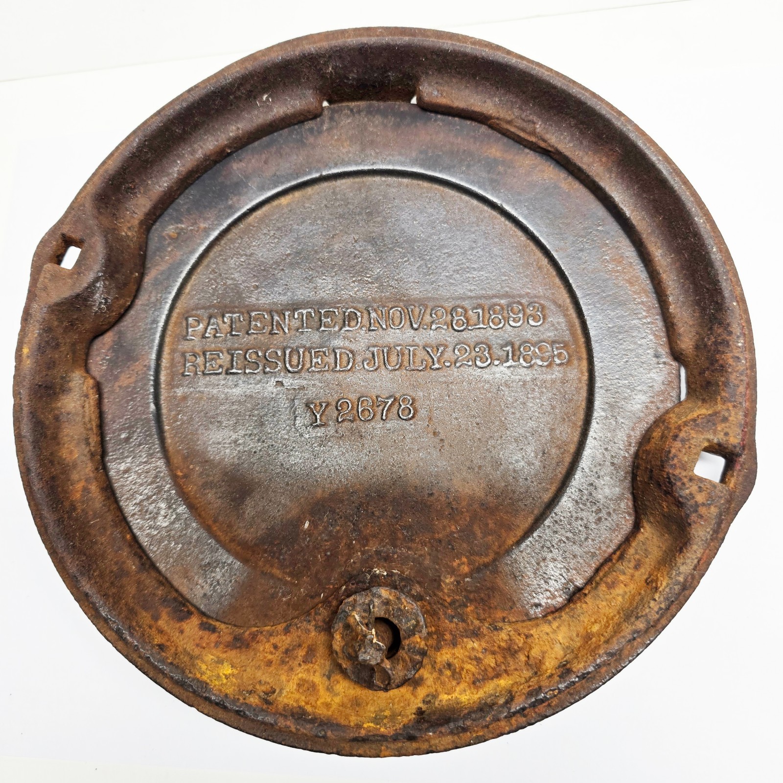 Antique Deere & Mansur Company Moline ILL Cast Iron Corn Planter Cover Lid 1895
