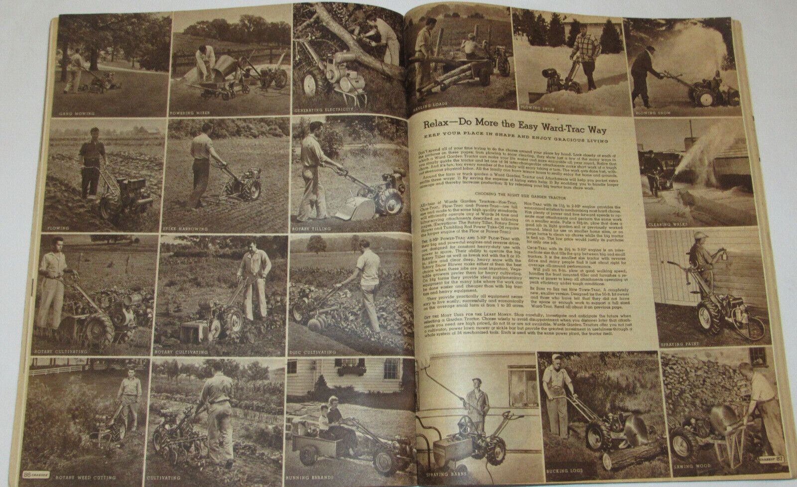 VTG 1953 MONTGOMERY WARD FARM CATALOG! HORSE DRAWN EQ/TOOLS/BEE KEEPING/CHICKENS