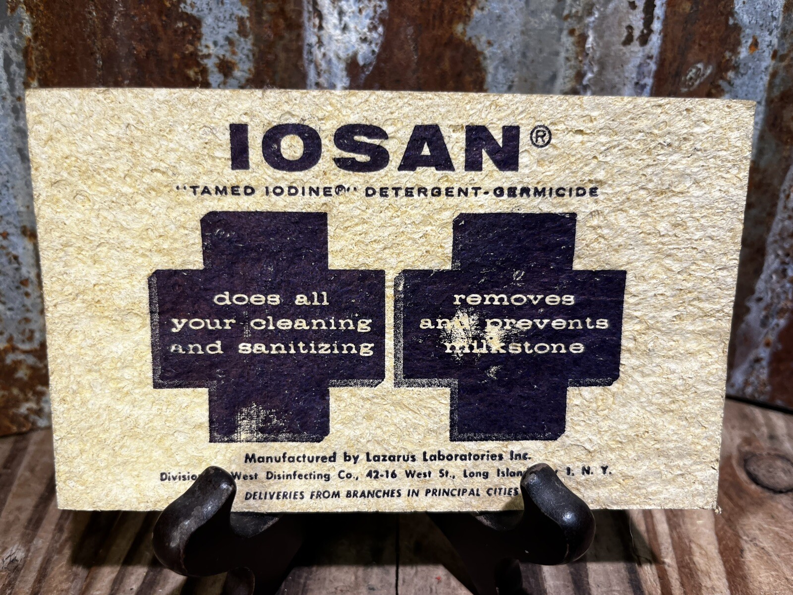 Don’t Just Stand There Do Sumpin! IOSAN Double Sided Dairy Advertising Sponge