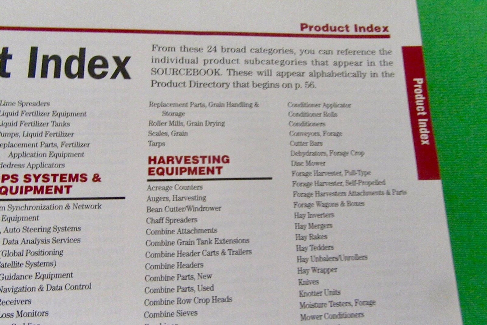 Farm Equipment Sourcebook 2013 ( September 2012) 9 Directories & 289 pages