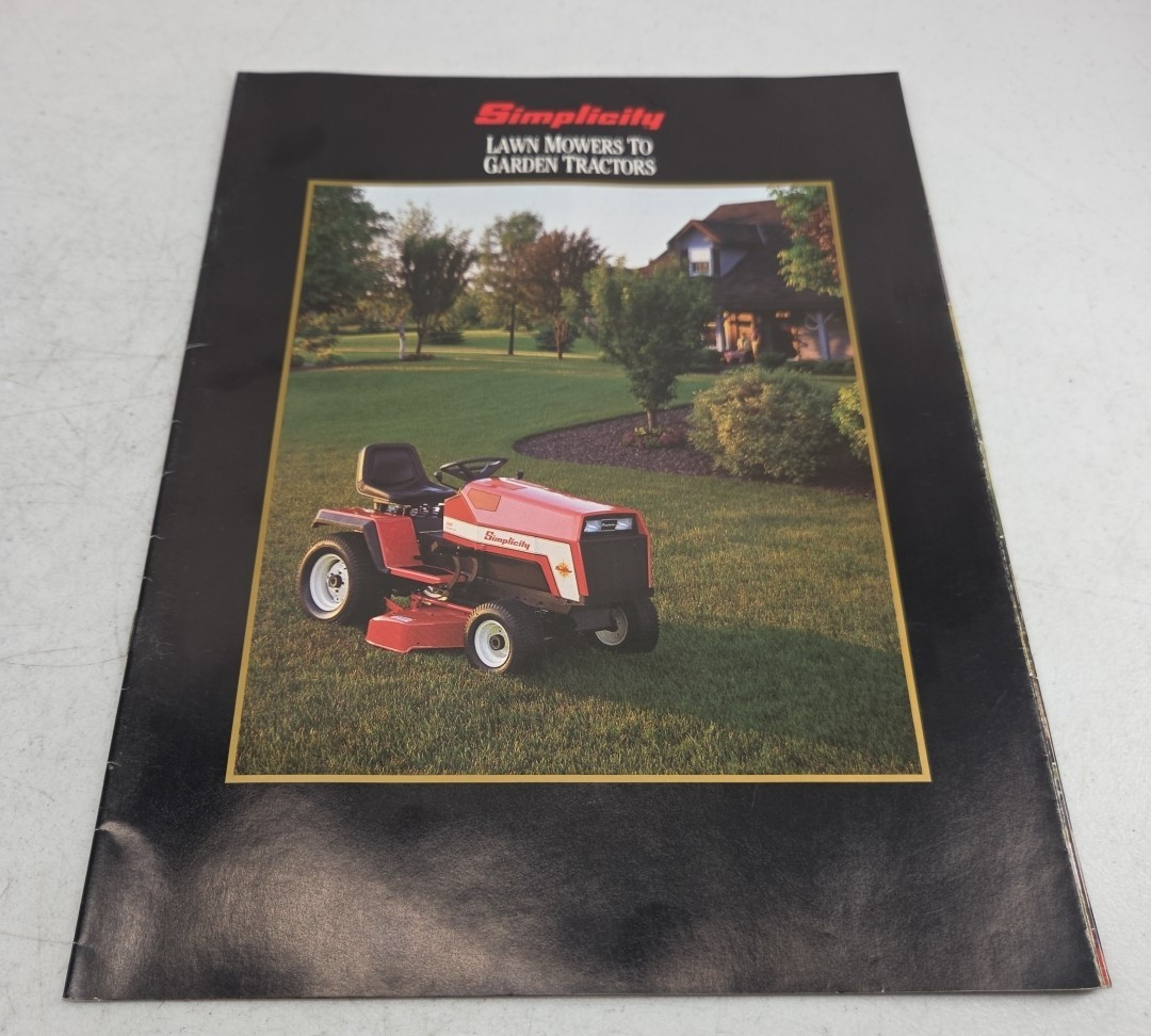 Vintage 1989 Simplicity Sales Brochure Lawn Mowers to Garden Tractors Specs