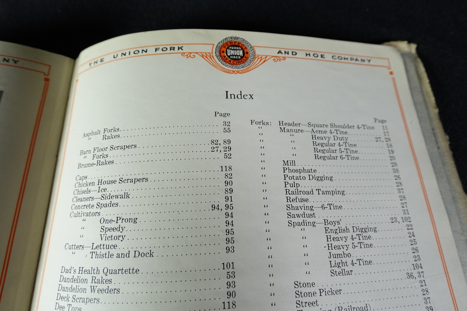 1928 Union Fork & Hoe Co Catalog Farm Garden RR Contractors Tools Columbus OH