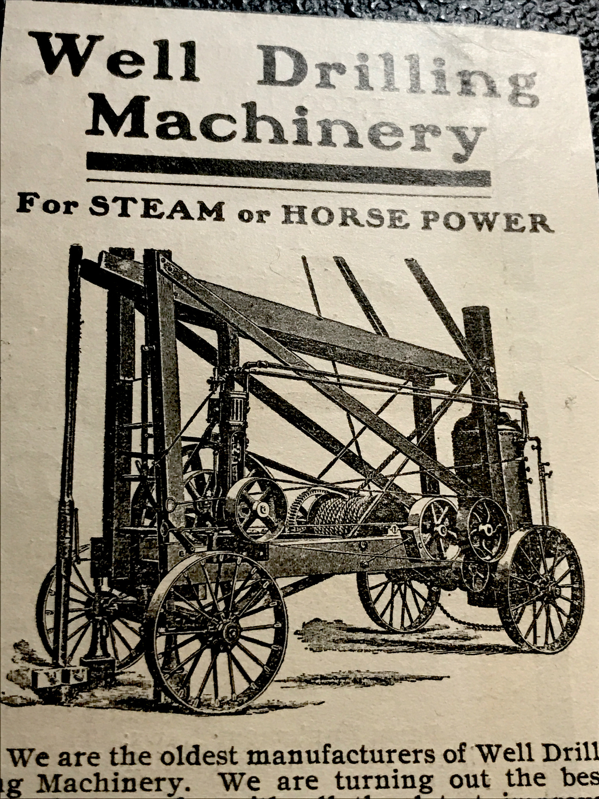 1902 Kelly & Taneyhill Well Drilling Machine Farm Advertising – Waterloo – Iowa