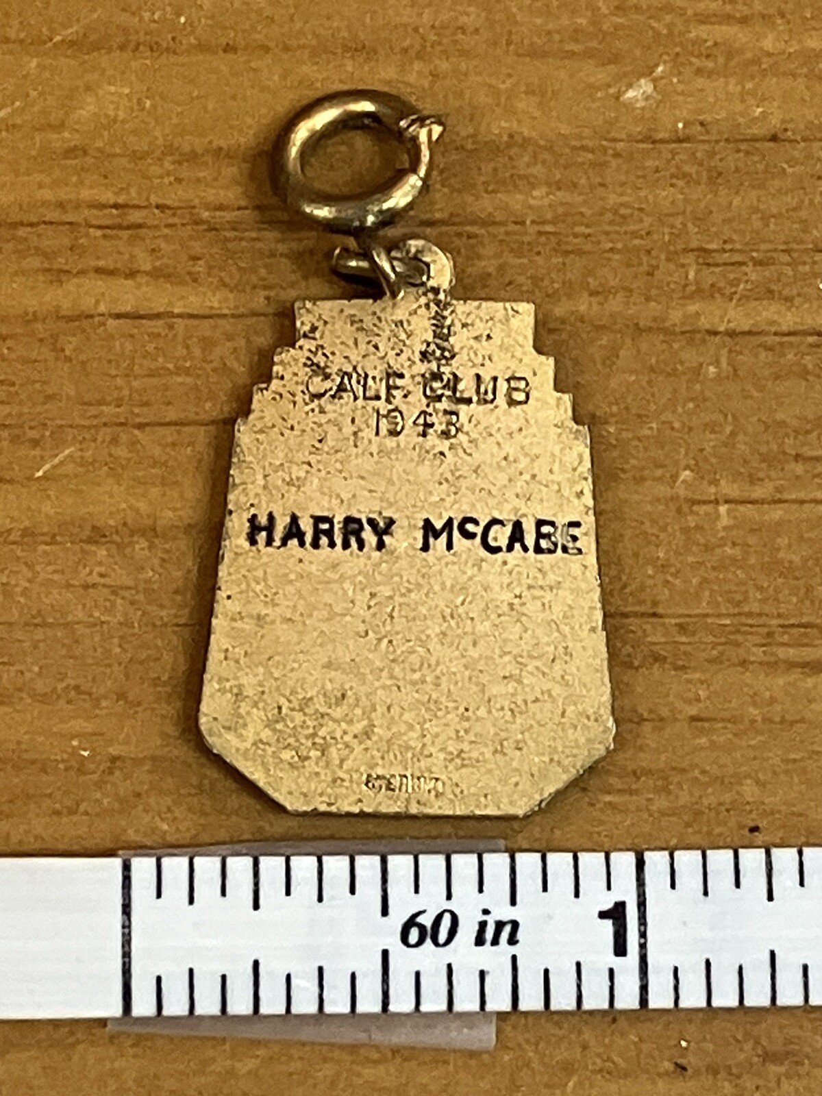 1943 Calf Club Indiana Livestock Breeders Cattle Sterling Silver Gold Tone