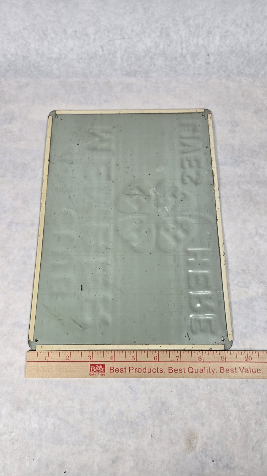 Vintage 4-H Club Member Lives Here Metal Advertising Sign Clover 1960&rsquo;s ?