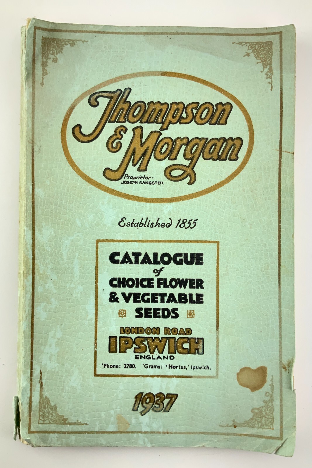Thompson & Morgan 1937 Catalogue of Flower Vegetable Seeds Catalog EE634
