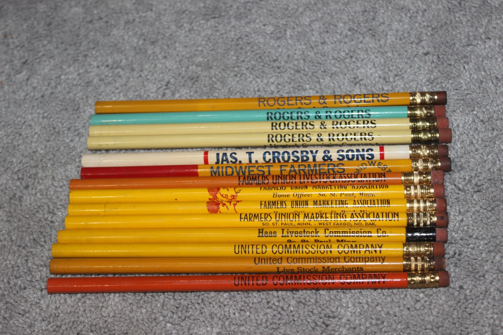 (14) Vintage 1960s 1970s South St Paul MN Livestock Pencils Unused Farming Ag