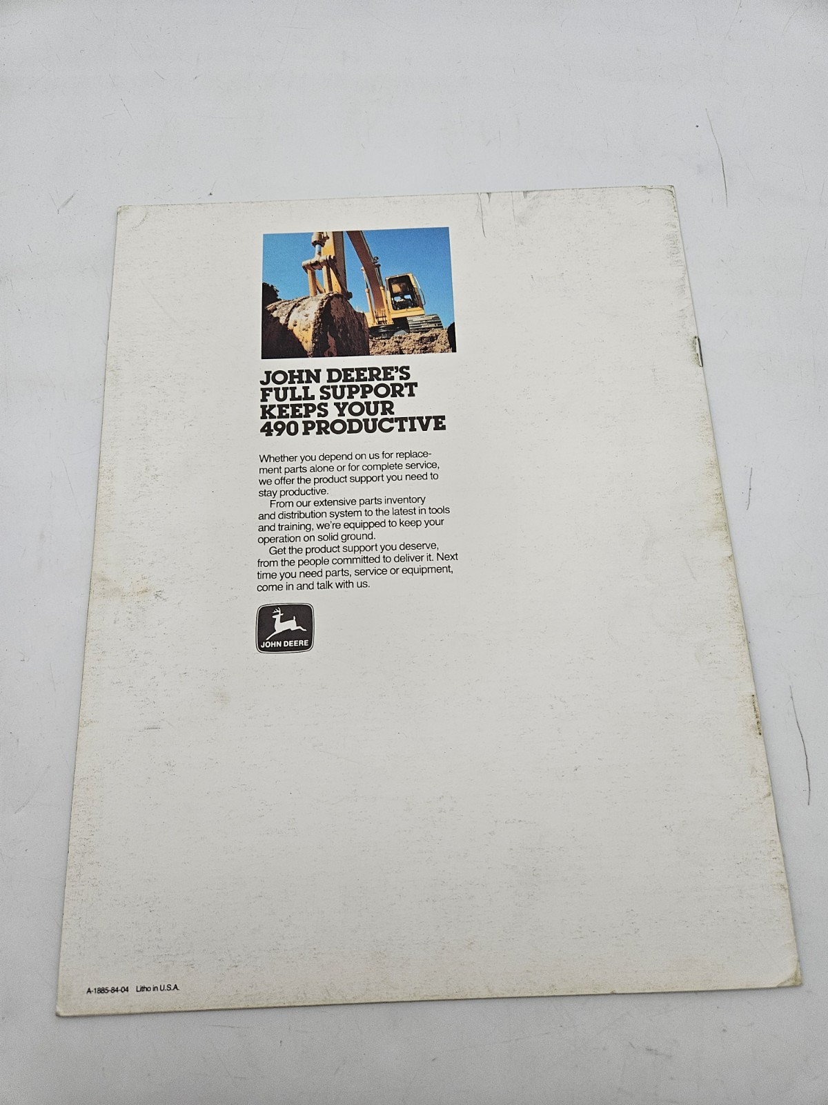 Vintage Caterpillar 490 Excavator Construction Sale Brochure