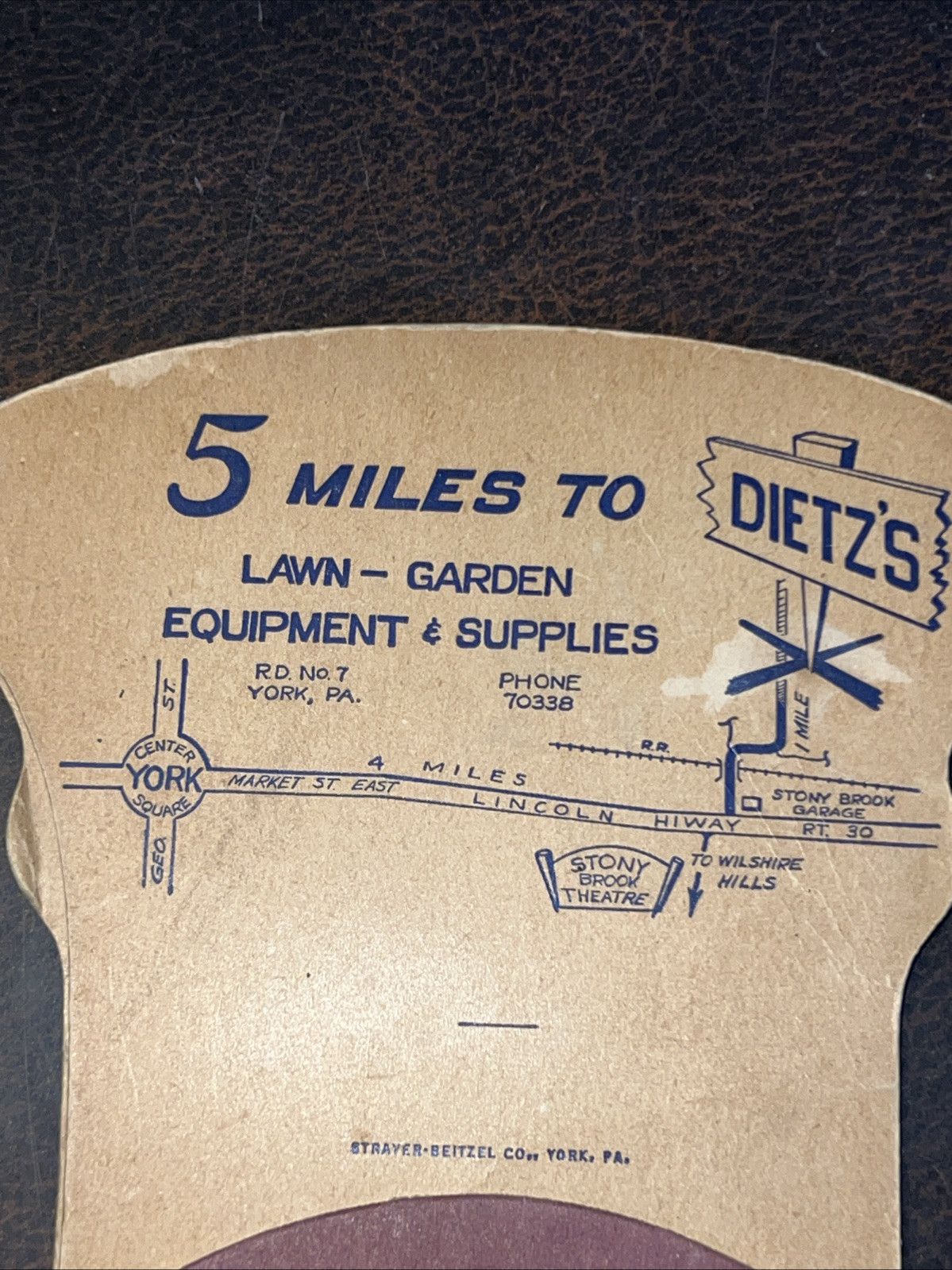 Rare York Pa Stony Brook Dietz’s Law Garden Supplies Hand Fan Drive In Movies