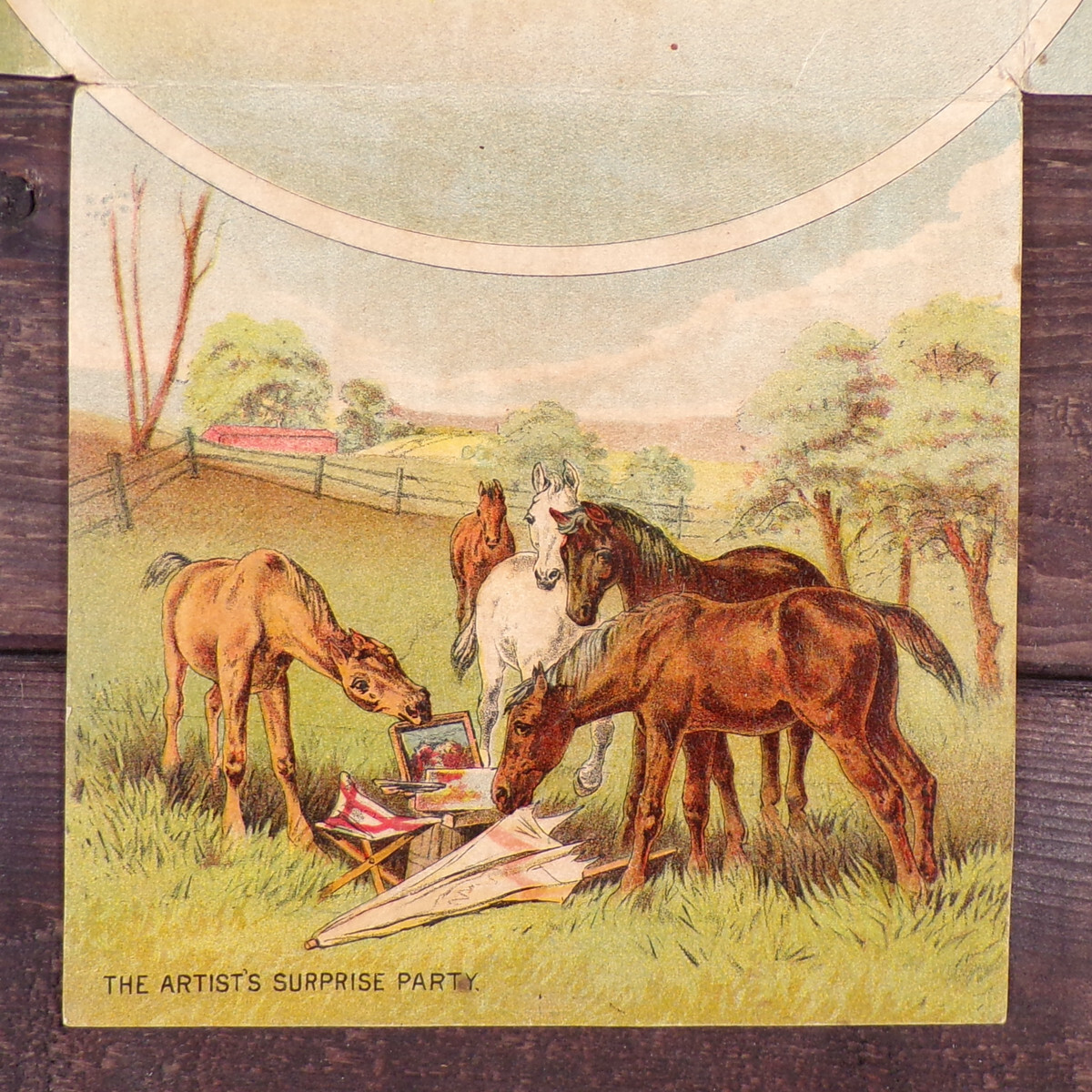 McCormick DEERING MOWER REAPER BINDER FOLD OUT Vintage Farm Victorian Trade Card