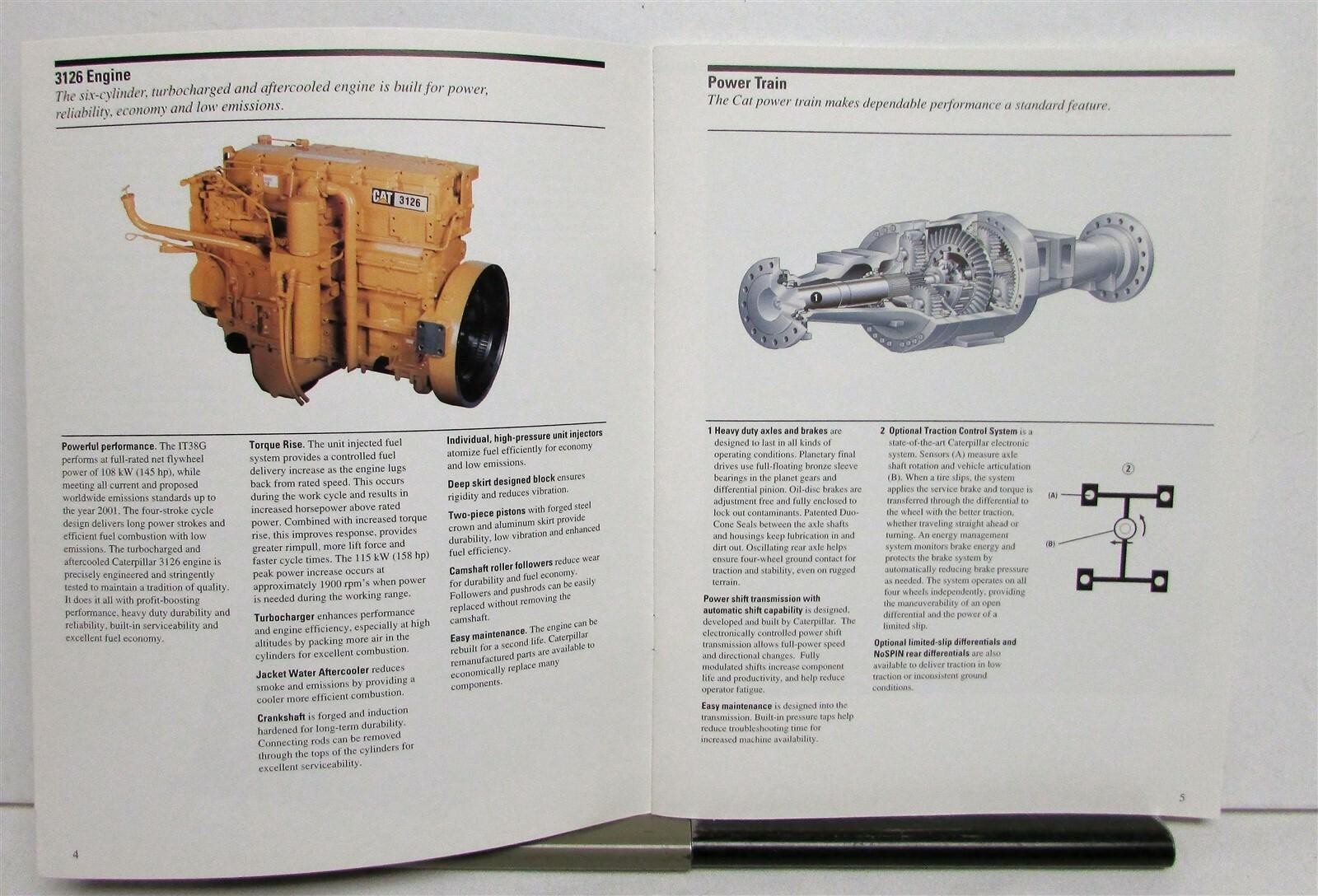 1995 Caterpillar IT38G Integrated Toolcarrier Specs Construction Sales Brochure
